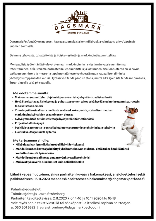 Dagsmark etsii uusia työntekijöitä