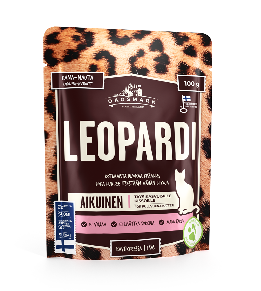 Dagsmark LEOPARDI kanaa ja nautaa kastikkeessa 100 g