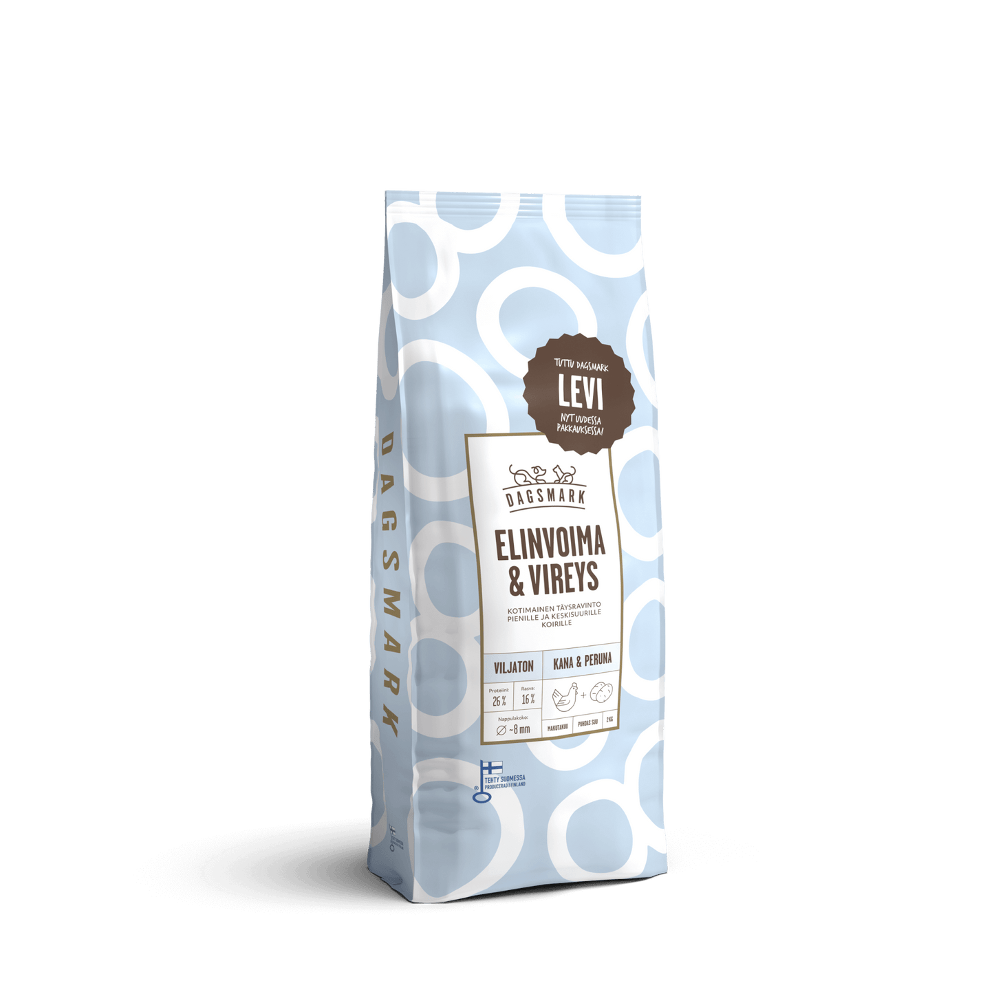 Dagsmark ELINVOIMA & VIREYS viljaton kana-peruna koiran kuivaruoka