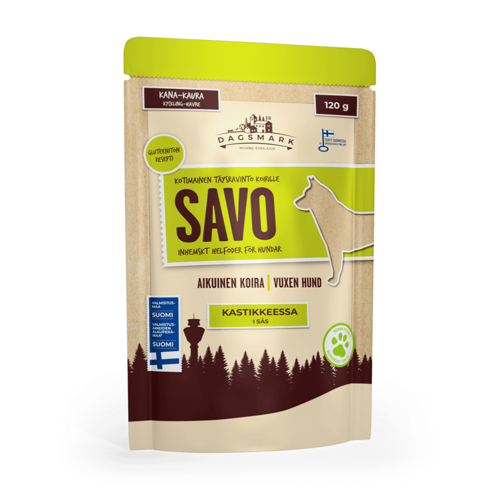 Dagsmark SAVO koiran märkäruoka kastikkeessa 120 g