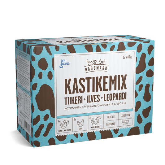 Dagsmark kastikemix monipakkaus kissoille uuudessa pakkauksessa