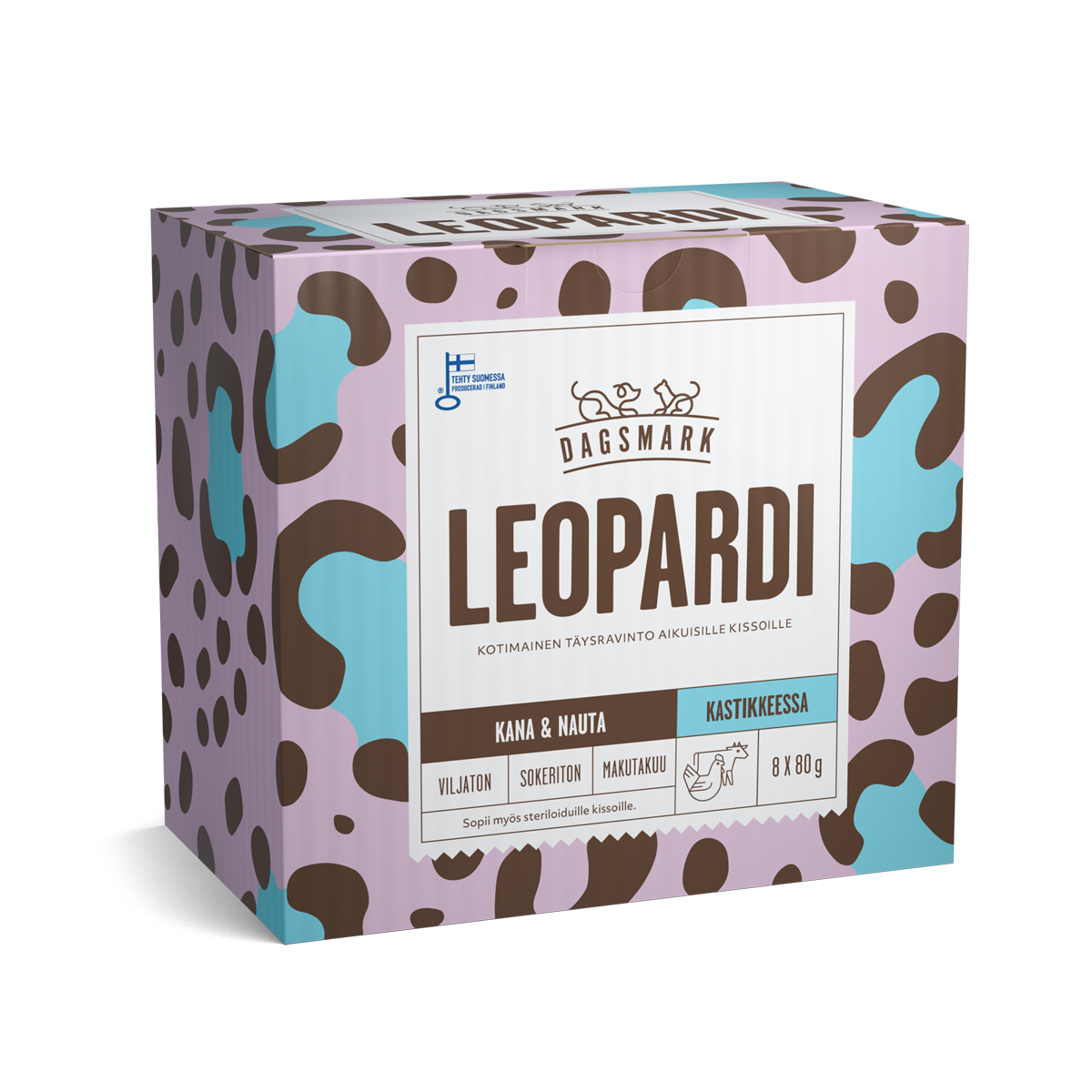 Dagsmark LEOPARDI kissan märkäruoka Kana-nauta kastikkeessa monipakkaus