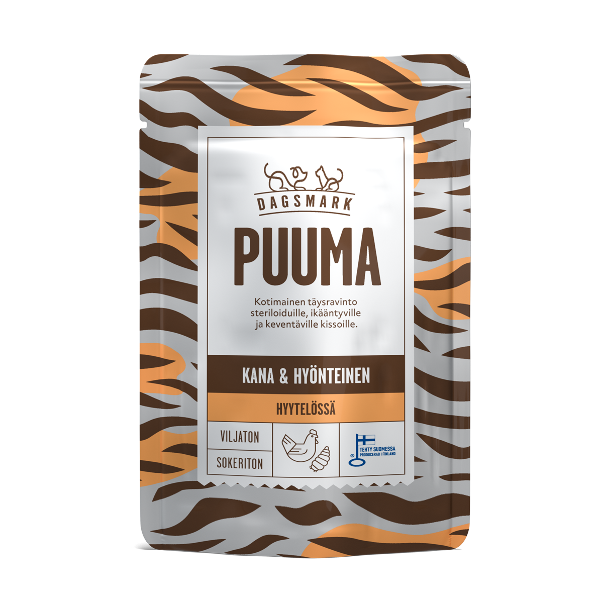PUUMA kissan märkäruoka Kana-hyönteinen hyytelössä annospussi