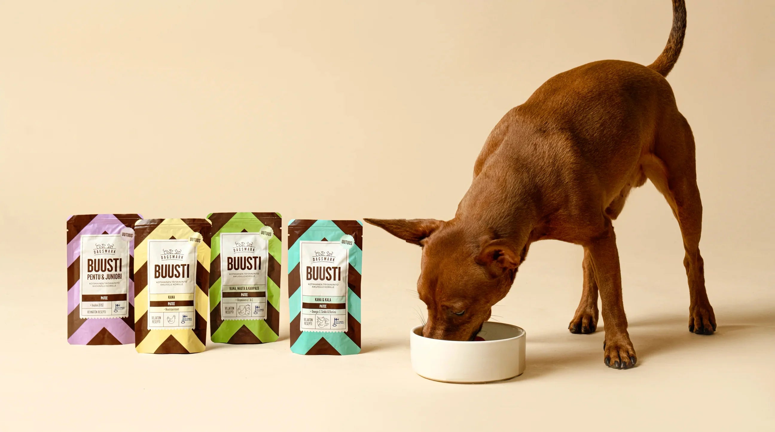 Buusti koirien märkäruoka patee