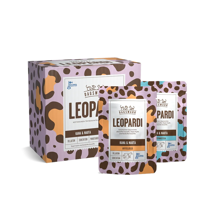 Dagsmark Leopardi kissanruokaperhe