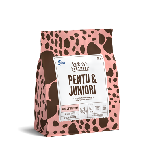 Dagsmark Pentu & Juniori kana-hyönteinen kissanpennun kuivaruoka 450 g