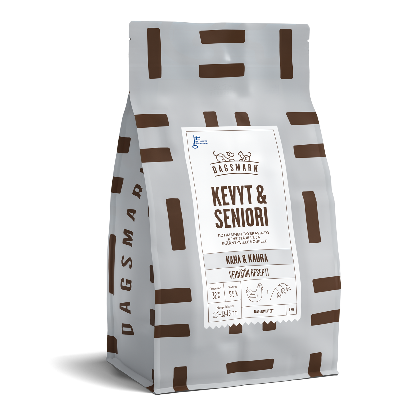 Pakkauskuva: Kevyt & Seniori koiran kuivaruoka 2 kg