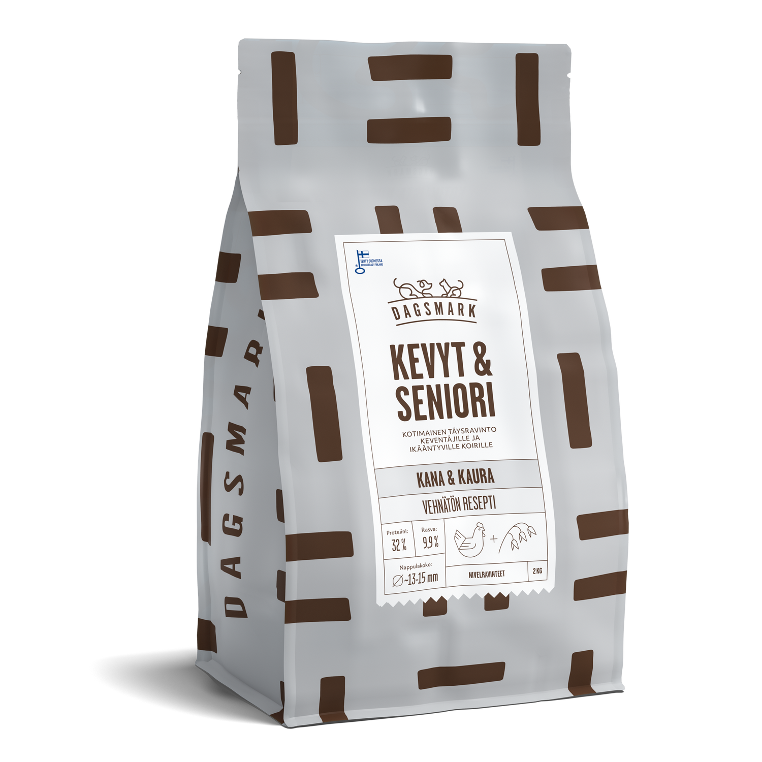 Pakkauskuva: Kevyt & Seniori koiran kuivaruoka 2 kg