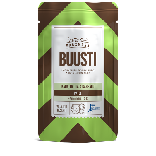 Dagsmark BUUSTI kana-nauta-karpalo patee koiralle