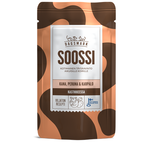 Dagsmark SOOSSI kana-peruna-karpalo kastikkeessa -märkäruoka koiralle