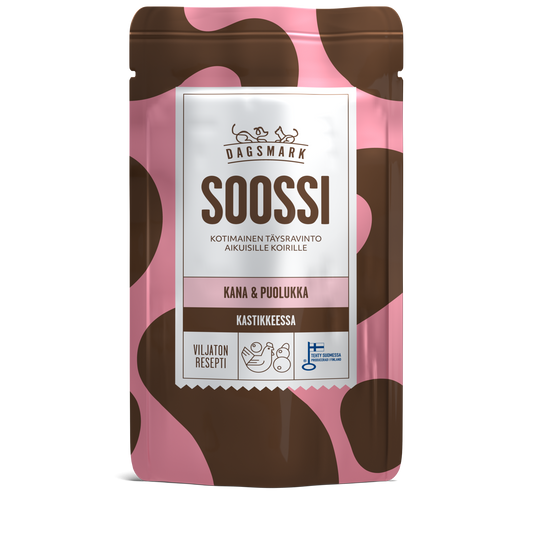 Dagsmark SOOSSI kana-puolukka kastikkeessa -märkäruoka koiralle