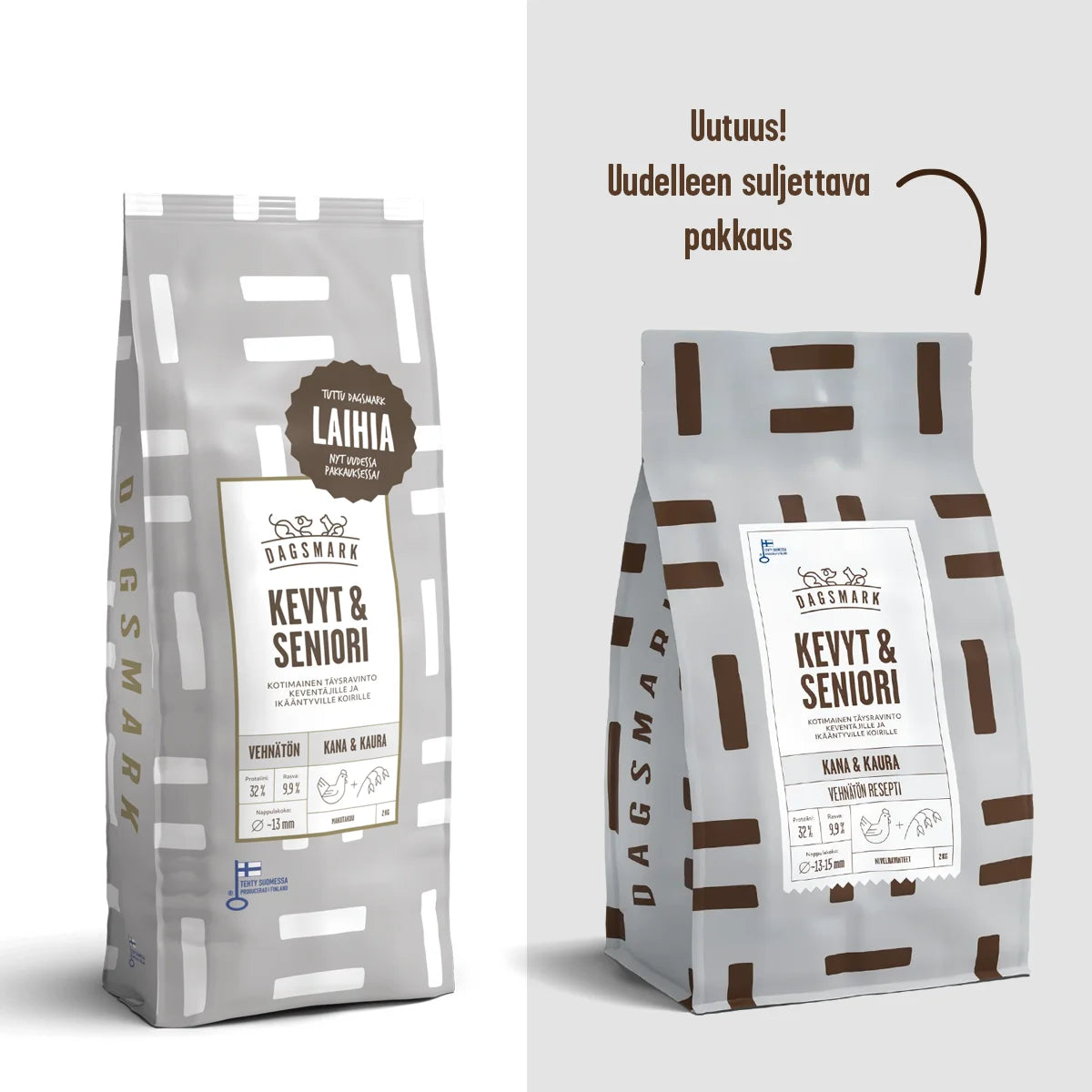 Pakkauskuva: Kevyt & Seniori koiran kuivaruoka