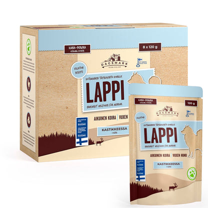 Dagsmark LAPPI koiran märkäruoka kastikkeessa (kana-peruna)