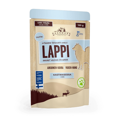 Dagsmark LAPPI koiran märkäruoka kastikkeessa (kana-peruna)