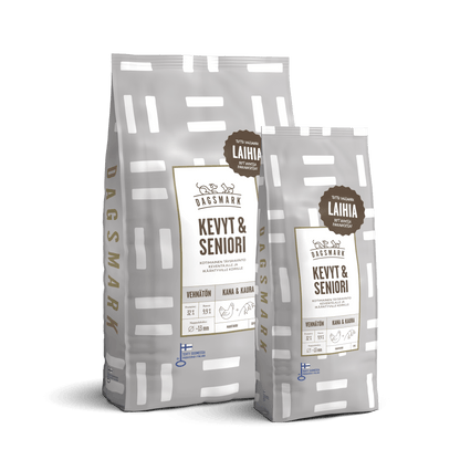 Dagsmark KEVYT & SENIORI vehnätön kana-kaura koiran kuivaruoka