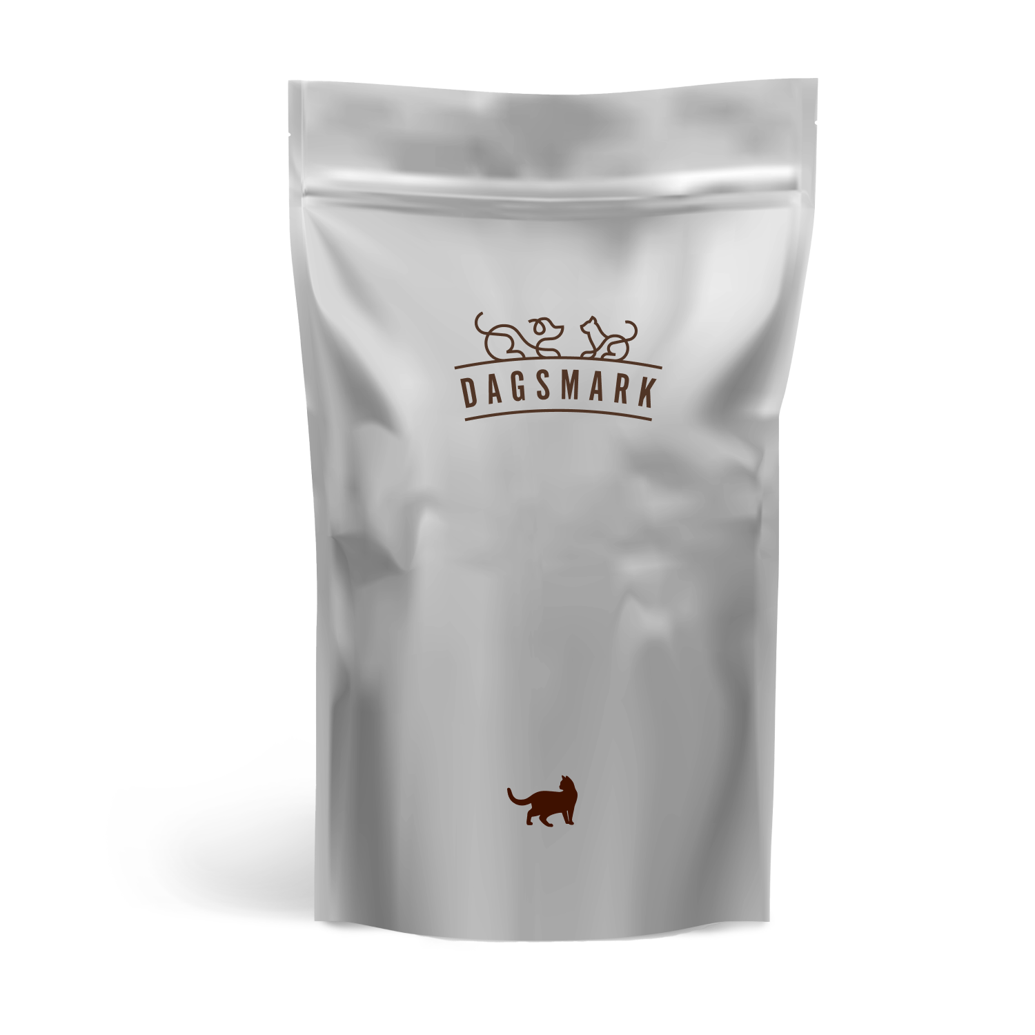 Hopeinen märkäruoan annospussi kissanruokaa