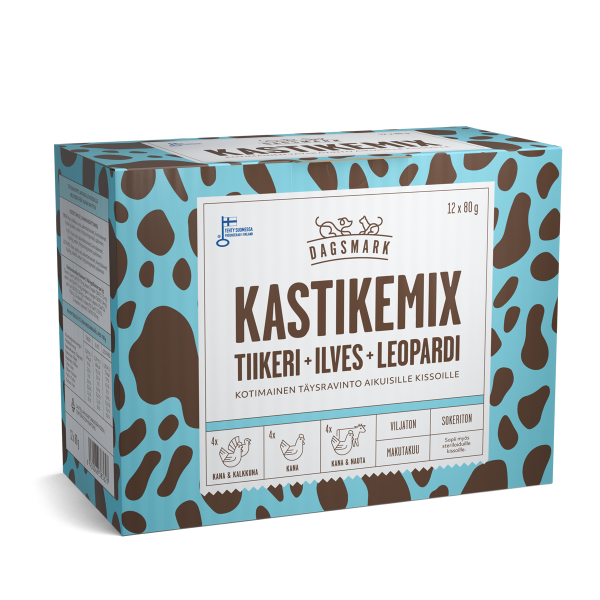 Dagsmark Kastikemix kissoille 12 x 80g UUSI