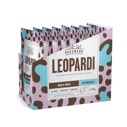 Dagsmark LEOPARDI kissan märkäruoka Kana-nauta kastikkeessa monipakkaus