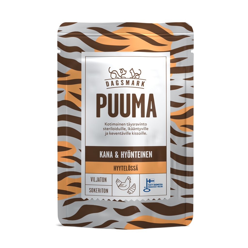 PUUMA kissan märkäruoka Kana-hyönteinen hyytelössä annospussi