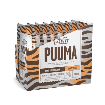 PUUMA kissan märkäruoka Kana-hyönteinen hyytelössä monipakkaus