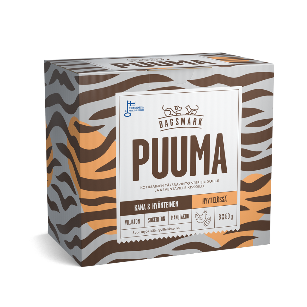 PUUMA kissan märkäruoka Kana-hyönteinen hyytelössä monipakkaus