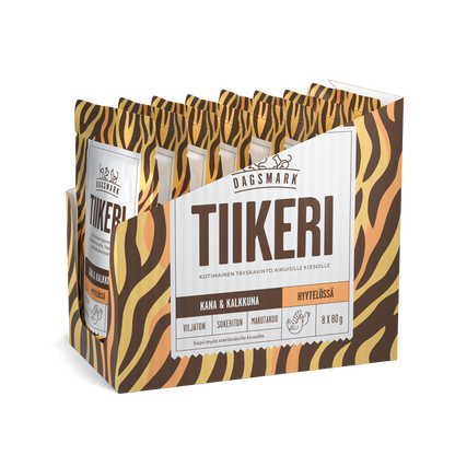 Dagsmark TIIKERI kissan märkäruoka Kana-kalkkuna hyytelössä monipakkaus