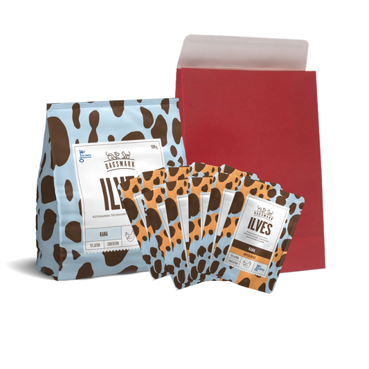 Lahjapussi kissoille: ILVES hyytelö + kuivaruoka